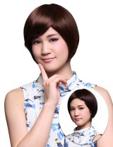 Wigs2you 劉海片 女士仿真劉海片 女斜劉海假髪片補髪塊 時尚新娘髪髻F-003